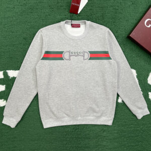 구찌 【잔디집】 로고 자수 코튼 스웨트셔츠 맨투맨（레어）