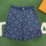 루이비통 【잔디집】 다미에 엠브로이더드 데님 숏 팬츠（레어）