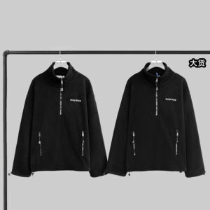 미우미우 【YD공장】 후리스 스웨트 셔츠 반집업