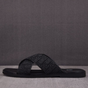 디올 알리아스 샌들 블랙 디올 오블리크 자카드 블랙