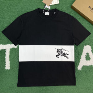 버버리 【잔디집】 EKD 프린트 스트라이프 반팔 티셔츠（레어）