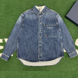 디올 【잔디집】 Couture 코튼 데님 오버 셔츠（레어）