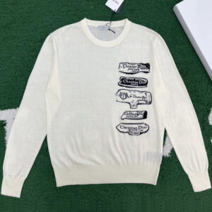 디올 【잔디집】 아카이브 라벨 울 스웨터（레어）