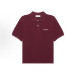 미우미우 【YD공장】 코튼 피케 폴로 셔츠 아마란스 레드