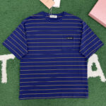 미우미우 【잔디집】 25SS 스트라이프 반팔 티셔츠（레어）