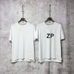 톰브라운 【사슬공장】 사이드슬릿 반팔 티셔츠 화이트