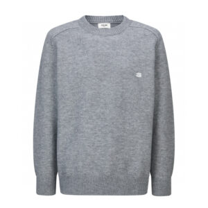 셀린느 【잔디집2】 트리옹프 크루넥 니트 울 캐시미어 스웨터（세븐）