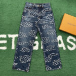 루이비통 【잔디집】 모노그램 데님 스케이트 팬츠 （레어）