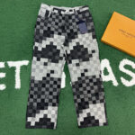 루이비통 【잔디집】 다모플라주 데님 클래식 팬츠（레어）