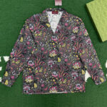 구찌 【잔디집】 펑크 플로럴 프린트 셔츠（레어）