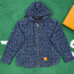 루이비통 【잔디집】 모노그램 데님 플록드 후디 (레어)