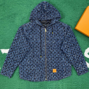 루이비통 【잔디집】 모노그램 데님 플록드 후디 (레어)