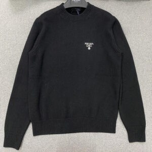 프라다 (TJ공장) 【터보】 로고 라운드 캐시미어 골지 스웨터