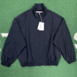 아크네 【잔디집】 핀 스트라이프 하이넥 시즌 보우 자수 릴랙스핏 자켓 (레어)