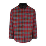 미우미우 【잔디집2】 25FW 체크 슬레이트 버진 울 오버셔츠（세븐）