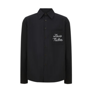 루이비통 【잔디집2】 시그니처 엠브로이더드 롱 슬리브드 셔츠（세븐）