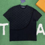 루이비통 【잔디집】 모노그램 자카드 그래픽 스트라이프 반팔 티셔츠（레어）