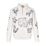 디올 【잔디집2】 x 힐튼 넬 지퍼넥 스웨트셔츠（세븐）