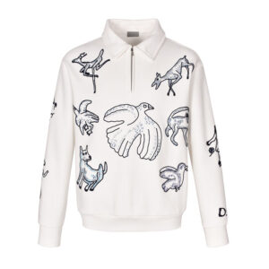 디올 【잔디집2】 x 힐튼 넬 지퍼넥 스웨트셔츠（세븐）