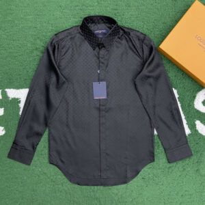 루이비통 【잔디집】 모노그램 롱슬리브 실크 셔츠（레어）