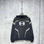 발렌시아가 [사슬공장] 유니티 스포츠 아이콘 바이커 오버사이즈 집업 후드 자켓