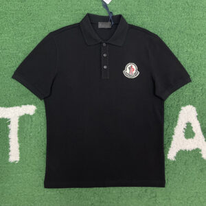 몽클레어 【잔디집】 빅로고 와펜 패치 피케 티셔츠（레어）