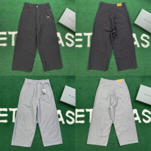 발렌시아가 【잔디집】 트롱프뢰유 코튼 데님 스웨트팬츠（레어）