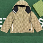 구찌 【잔디집】 GG 코튼 캔버스 푸퍼 자켓（레어）