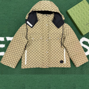 구찌 【잔디집】 GG 코튼 캔버스 푸퍼 자켓（레어）