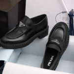 프라다 (TJ공장) 【터보】 로퍼 브러시드 레더 초콜릿