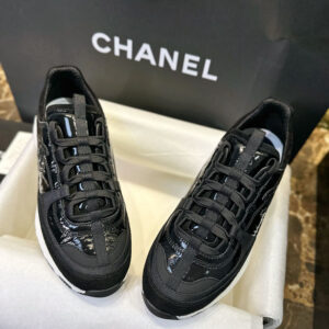 샤넬 【TJ공장】 25A CC로고 스니커즈 블랙（터보）