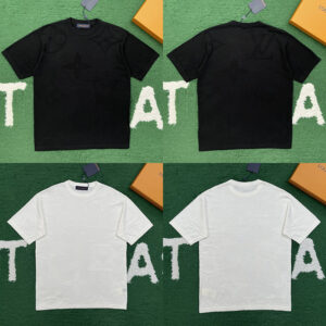 루이비통 【잔디집】 모노그램 숏 슬리브드 코튼 크루넥 티셔츠（레어）