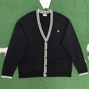 셀린느 【잔디집】 트리옹프 V넥 울 가디건（레어）