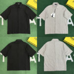 펜디 【잔디집】 FF 버뮤다 리넨 숏 슬리브드 셔츠（레어）