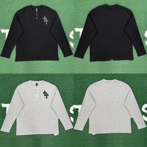 크롬하츠 【잔디집】 와플 헨리넥 긴팔 티셔츠 (레어)