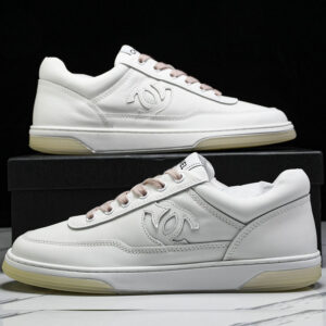 샤넬 [A5공장]  CC 로고 카프스킨 스니커즈 화이트