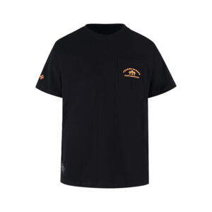 크롬하츠 【잔디집2】 오렌지 세메터리 크로스 반팔 티셔츠（세븐）