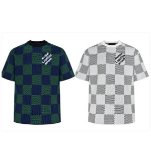 루이비통 【잔디집2】 다미에 자카드 반팔 티셔츠（세븐）