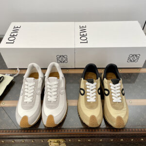 로에베 플로우 러너 스니커즈 스웨이드 나일론 골드 블랙