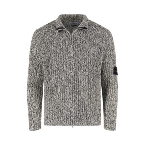 스톤아일랜드 【잔디집2】 코튼 립드 집 가디건（세븐）