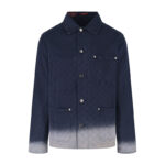 구찌 【잔디집2】 GG 블리치 코튼 데님 자카드 셔츠（세븐）