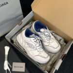 발렌시아가 햄튼스 원-아웃 스니커즈 화이트/다크블루