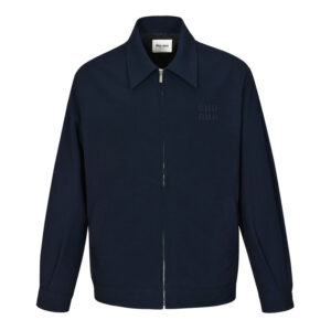 미우미우 【잔디집2】 로고 모헤어 블루종 자켓（세븐）