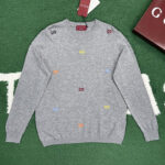 구찌 【잔디집】 GG 멀티컬러 인타르시아 파인 캐시미어 스웨터 (레어)