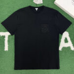 로에베 [잔디집] 아나그램 자수 반팔 티셔츠 릴랙스 핏 포켓