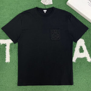 로에베 [잔디집] 아나그램 자수 반팔 티셔츠 릴랙스 핏 포켓