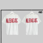 발렌시아가 【YD공장】 시큐리티 테이프 티셔츠 로고 프린트