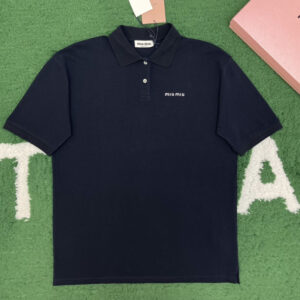 미우미우 [잔디집] 코튼 피케 폴로 셔츠