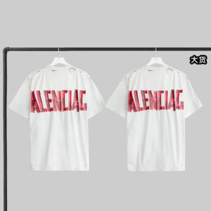 발렌시아가 【YD공장】 시큐리티 테이프 티셔츠 로고 프린트