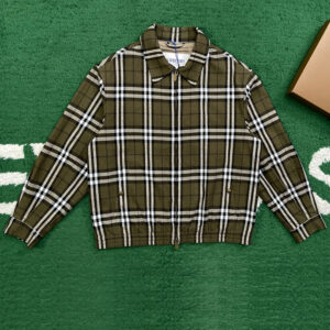 버버리 【잔디집】 체크 본딩 울 헤링턴 자켓（레어）